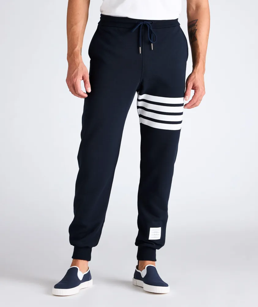 4-Bar Stripe Cotton Sweat Pants