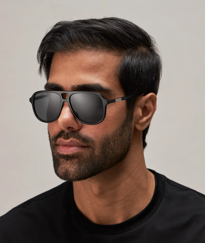 Rectangle Pilot Lens Sunglasses