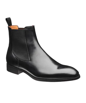 Polished Leather Chelsea Boots