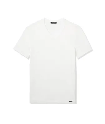Stretch-Cotton V-Neck T-Shirt