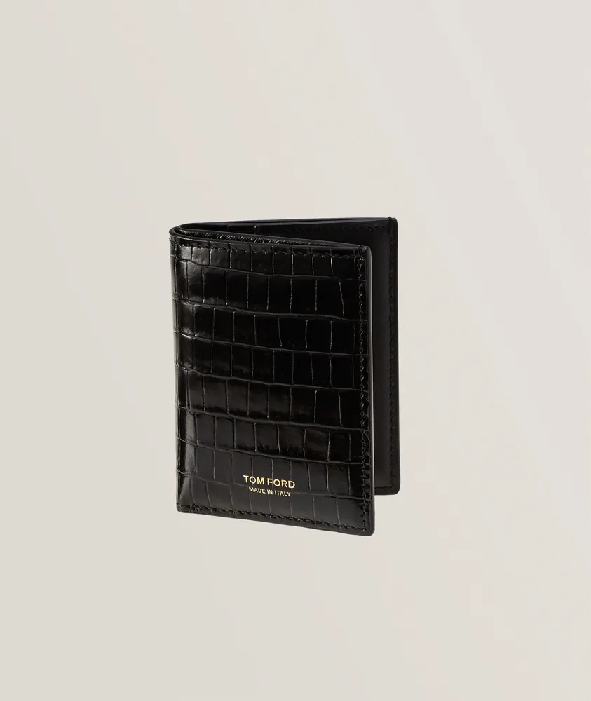 Crocodile Pattern Leather Bifold Wallet