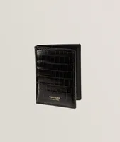 Crocodile Pattern Leather Bifold Wallet