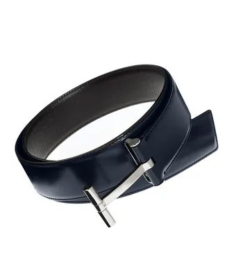 Horseshoe buckle brown 35 mm leather belt - Luxury Belts – Montblanc® US