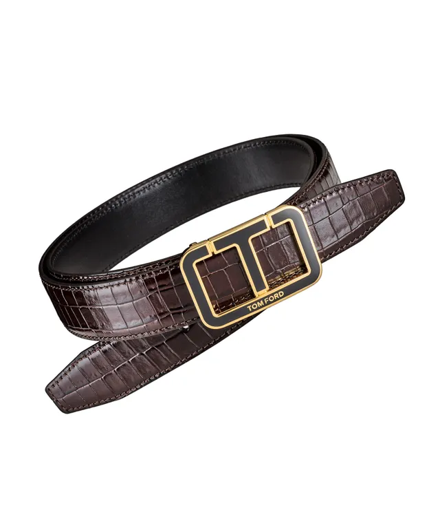 Tom Ford Vintage Leather Scored T-Buckle Belt | Square One