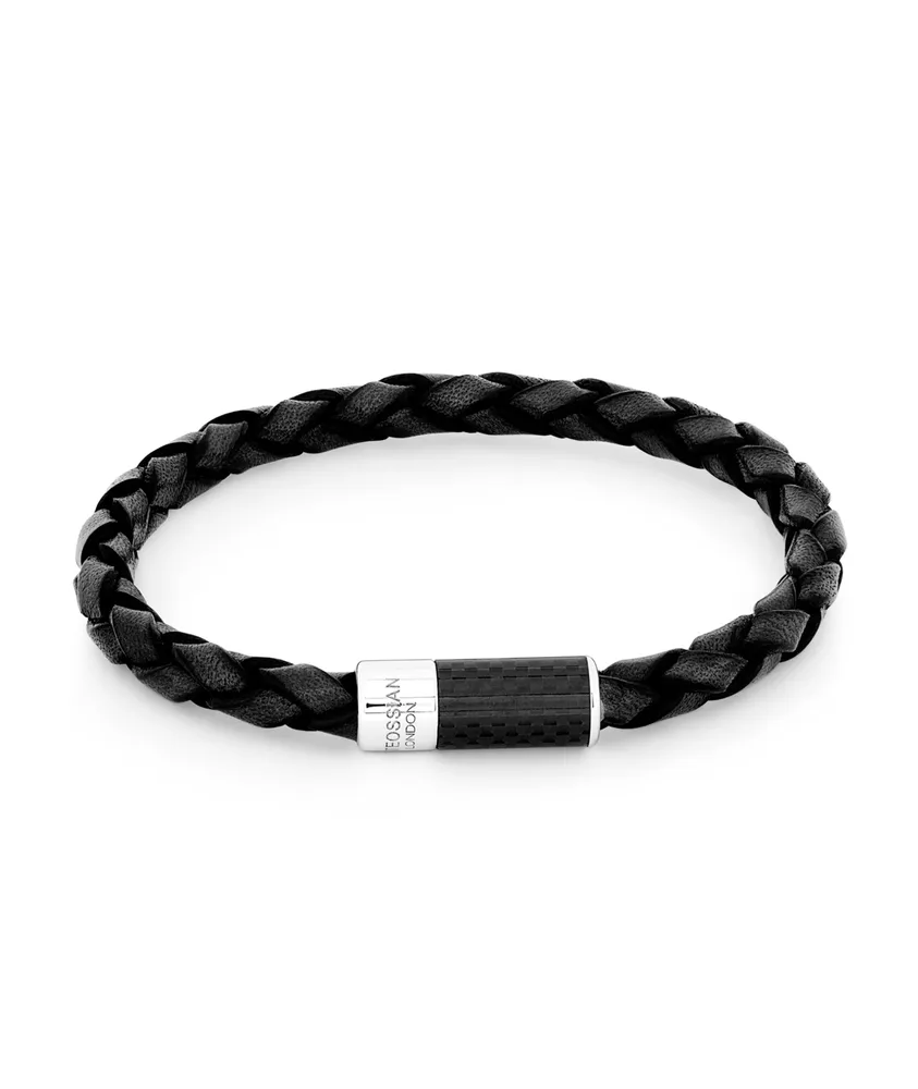 Candice Fraise & Steel Thin Leather Bracelet – Owen&Savary