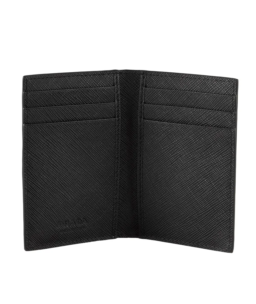 Saffiano Leather Emblem Bifold Wallet