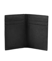 Saffiano Leather Emblem Bifold Wallet