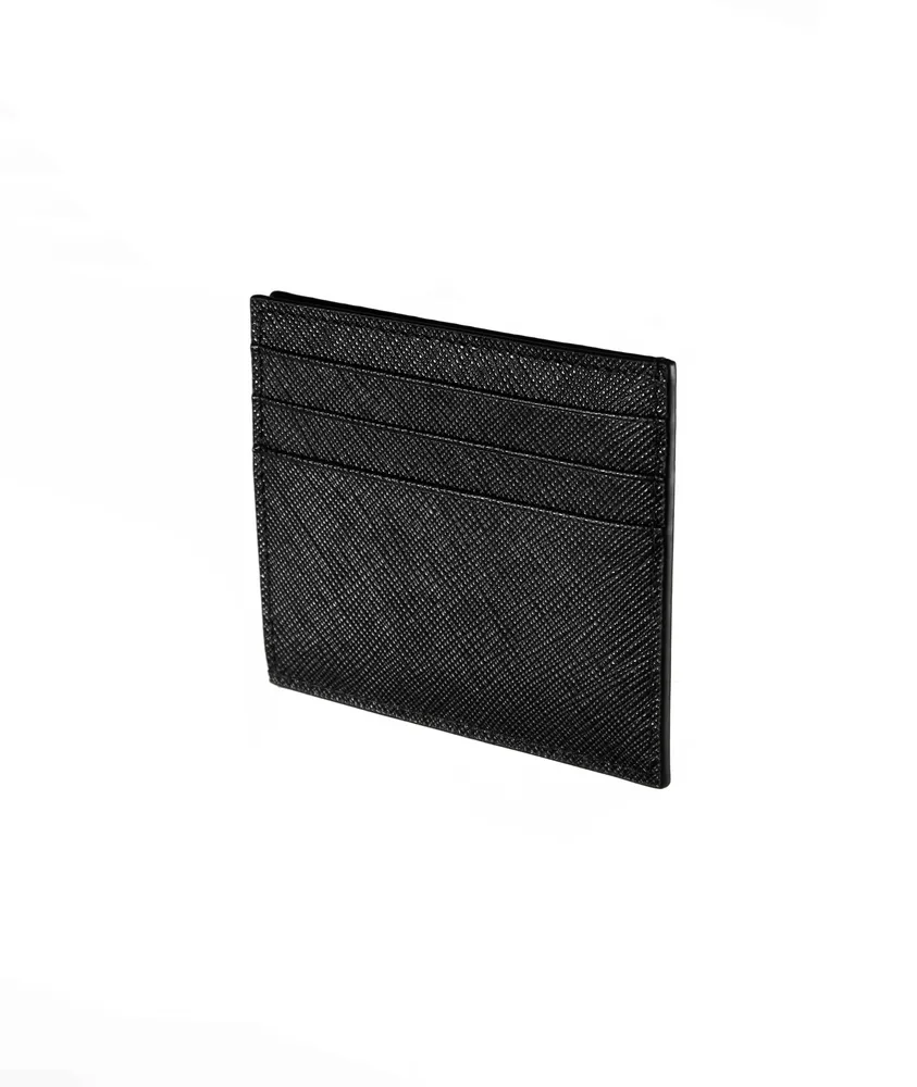 Shop PRADA Saffiano leather card holder (1MC085_QHH_F0458