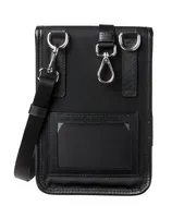 Nylon And Saffiano Leather Smart Phone Carrier