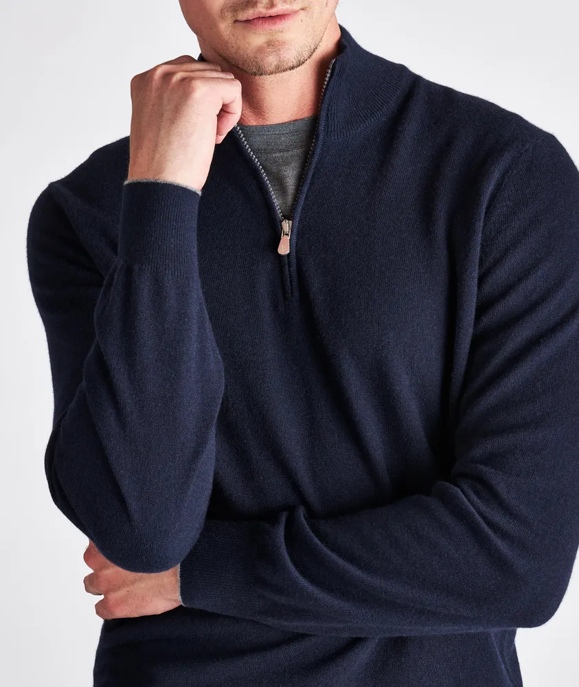 Half-Zip Cashmere Sweater