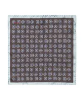 Medallion Print Silk Pocket Square