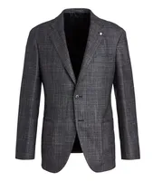 Glen Check Wool, Silk & Cashmere Sport Jacket