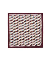 Geometric Print Silk Pocket Square