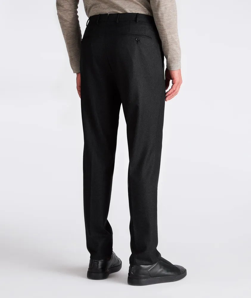 Sartorial Stretch-Wool Flannel Dress Pants