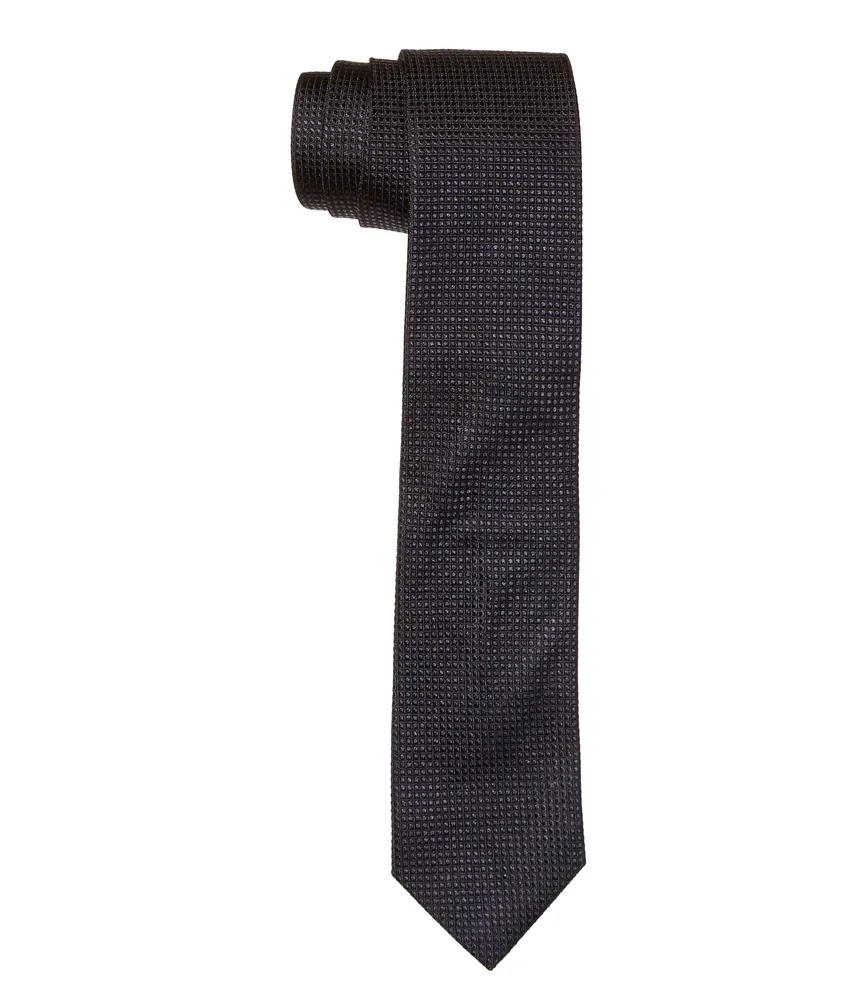 Micro Geometrical Print Silk Tie