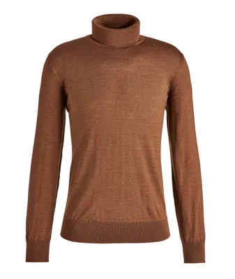 Cashseta Light Cashmere-Silk Turtleneck