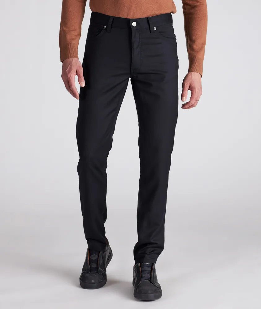 City Wool Flannel Five-Pocket Pants