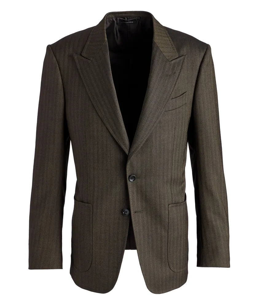 TOM FORD + Shelton Wool-Mohair Herringbone Sports Jacket | Yorkdale Mall