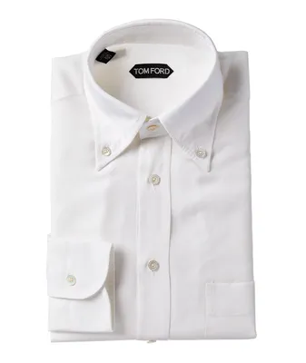 Contemporary-Fit Lyocell-Silk Dress Shirt