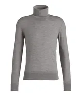 Garment-Dyed Wool Turtleneck