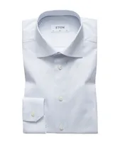 Slim-Fit Poplin Cotton Micro-Print Shirt