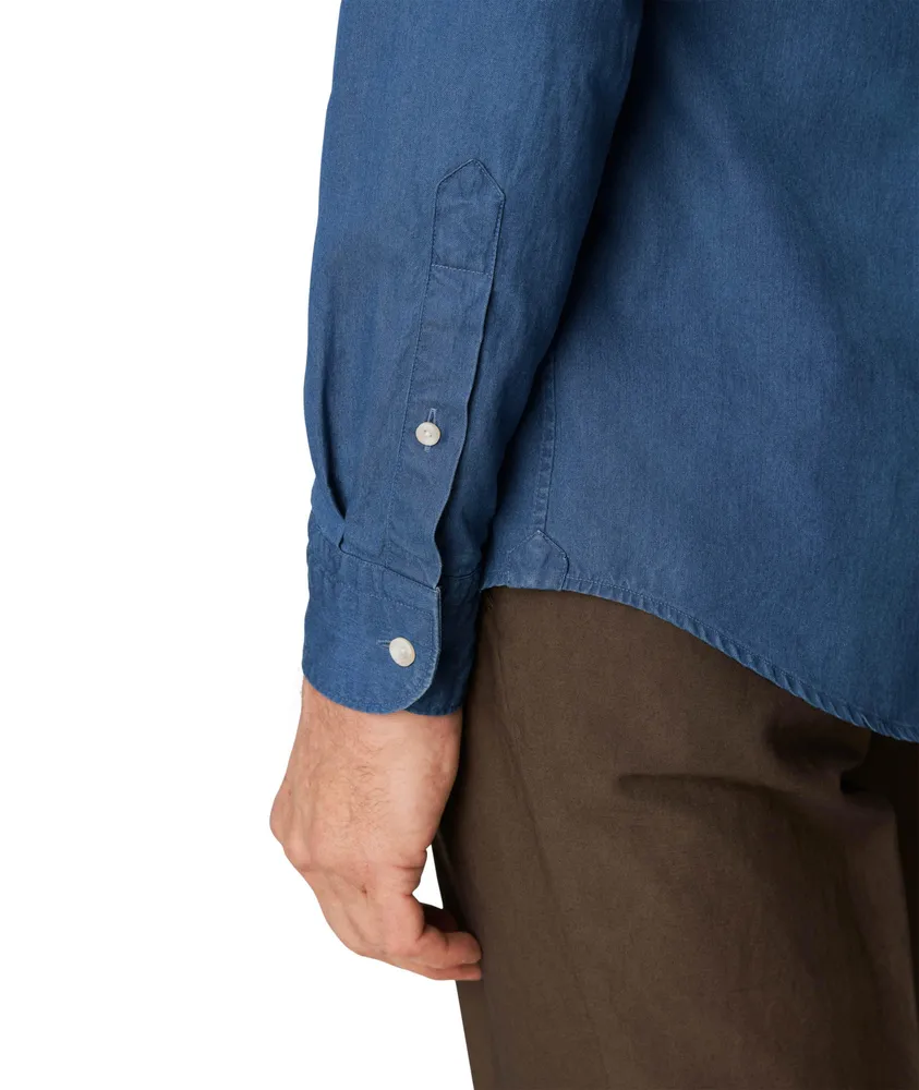 Slim-Fit Denim Cotton Shirt