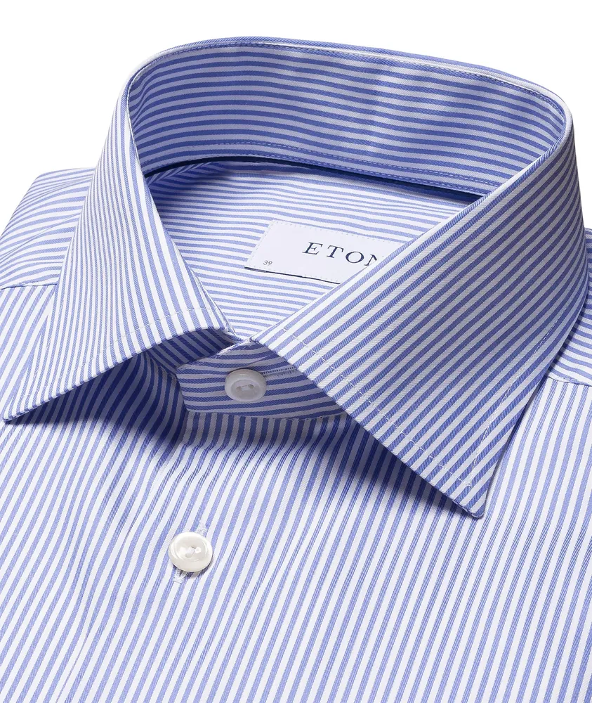 Slim-Fit Striped Cotton Twill Shirt