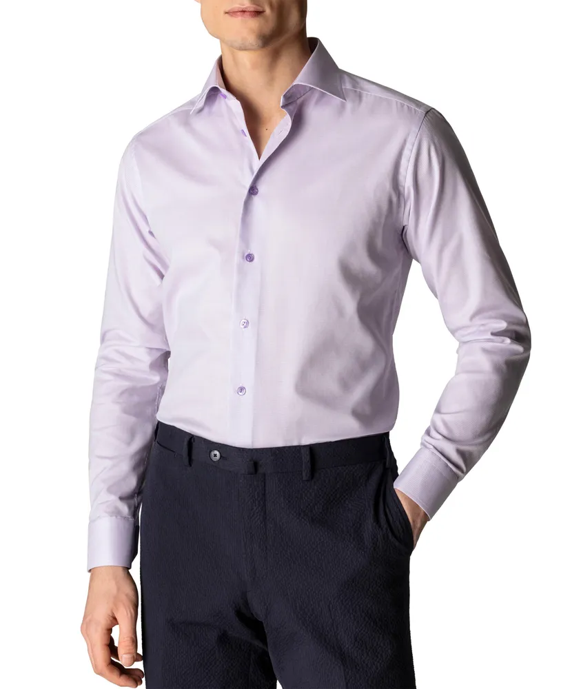 Slim-Fit Textured Cotton Shirt