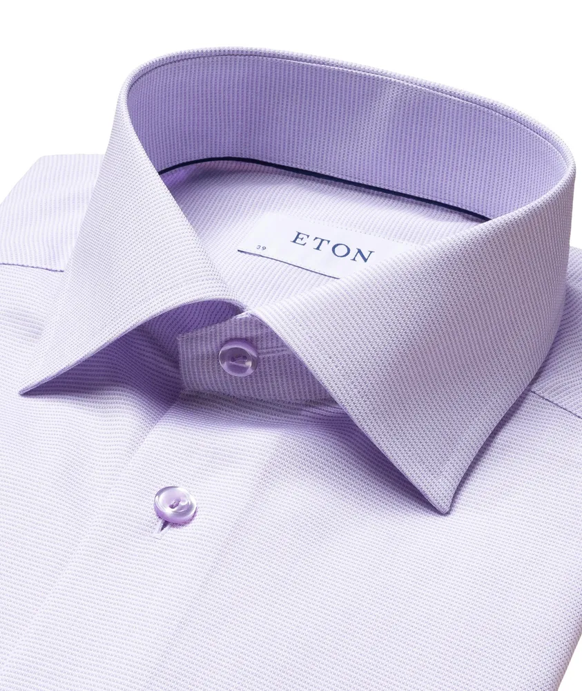 Slim-Fit Textured Cotton Shirt