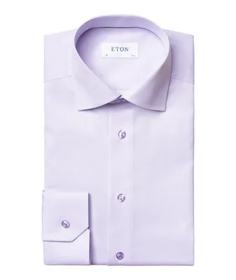 Slim-Fit Textured Cotton Shirt