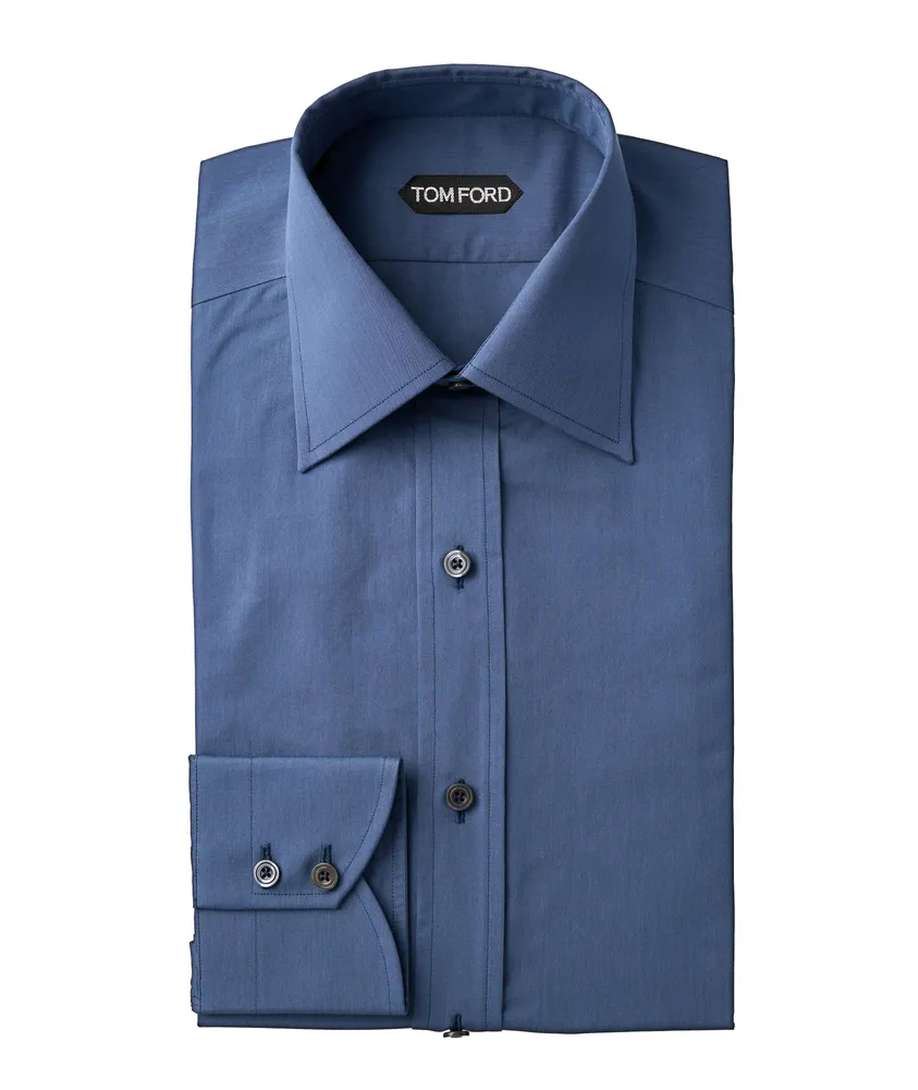 TOM FORD + Slim Fit Cotton-Silk Poplin Dress Shirt | Yorkdale Mall