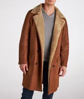 Sueded Sheepskin Shearling Long Coat