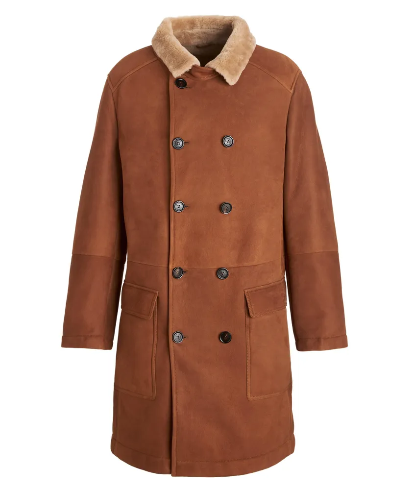 Sueded Sheepskin Shearling Long Coat