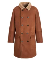 Sueded Sheepskin Shearling Long Coat