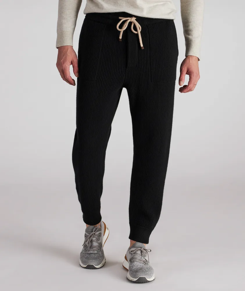 Rib Knit Jogger Pants