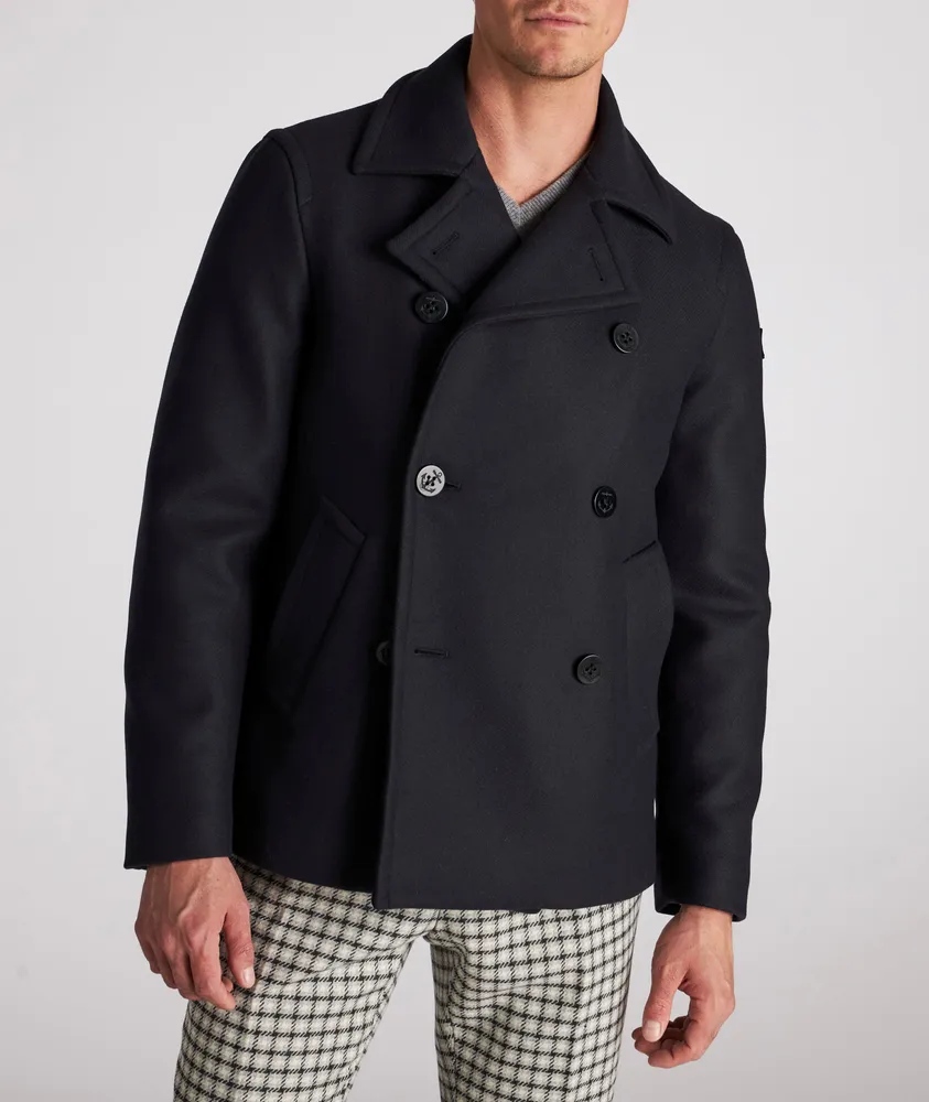 Wool-Cashmere Blend Peacoat