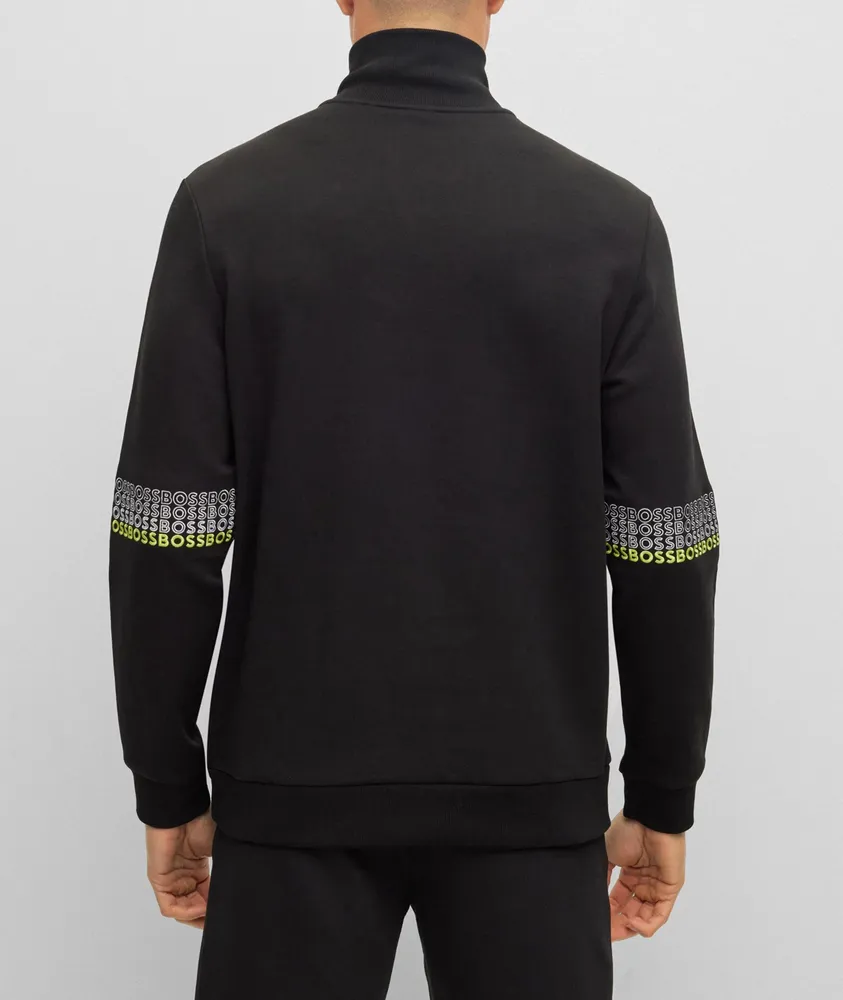 Quarter-Zip Embroidered Logo Sweater