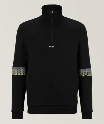 Quarter-Zip Embroidered Logo Sweater