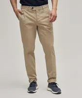 Flat Front Stretch-Cotton Chino Pants