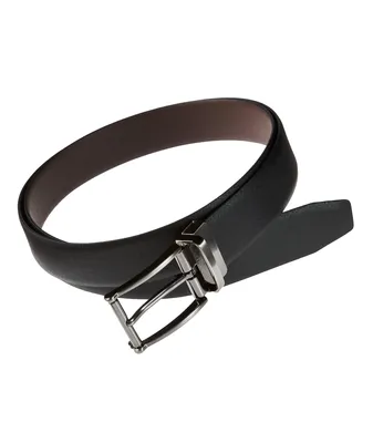 Reversible Saffiano Leather Dress Belt 