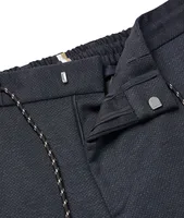Drawstring Seersucker Stretch-Cotton Trousers