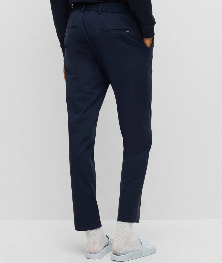 Slim-Fit Stretch Jersey Cotton Dress Pants