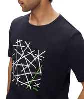 Cotton-Jersey Regular-Fit Logo Artwork T-Shirt