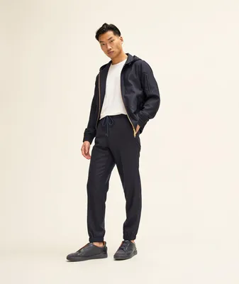 Solid Wool-Blend The Sartorial Track Jacket