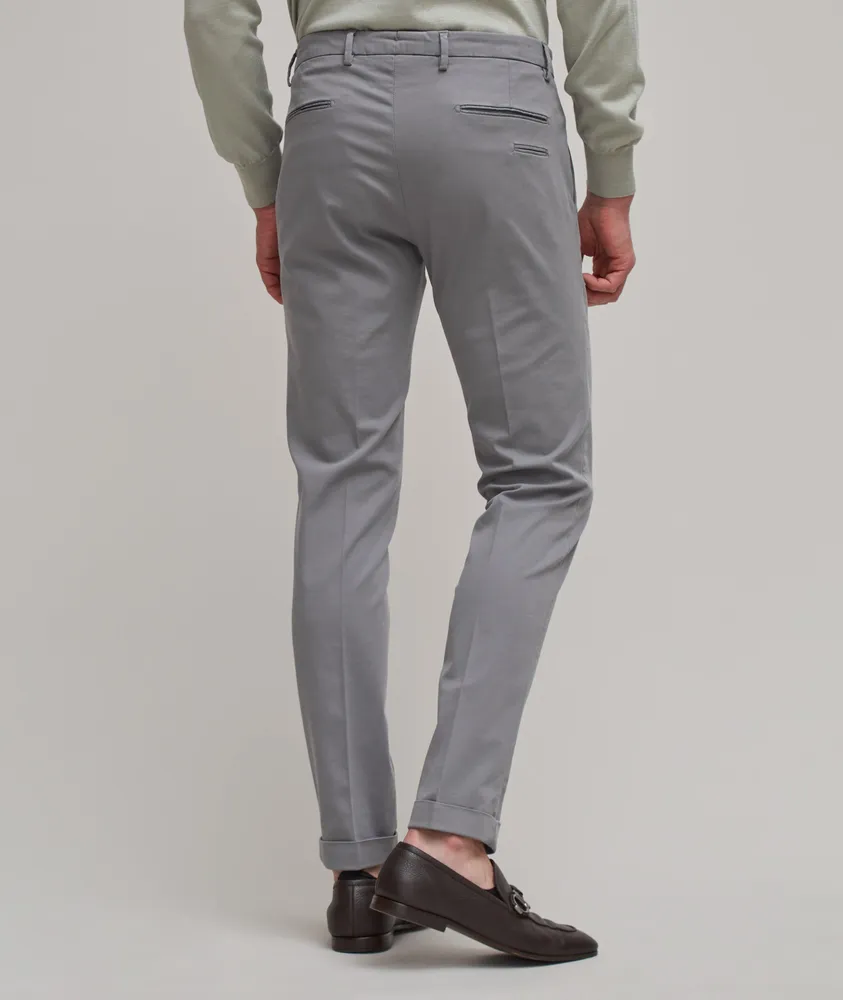 Slim Fit Cotton-Stretch Pants