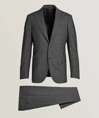 Micro Houndstooth Wool Suit