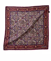 Paisley Patterned Silk Pocket Square