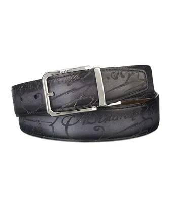Classic Scritto Leather Belt