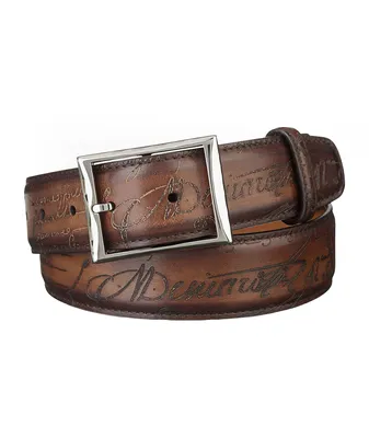 Classic Scritto Leather 35 mm Belt