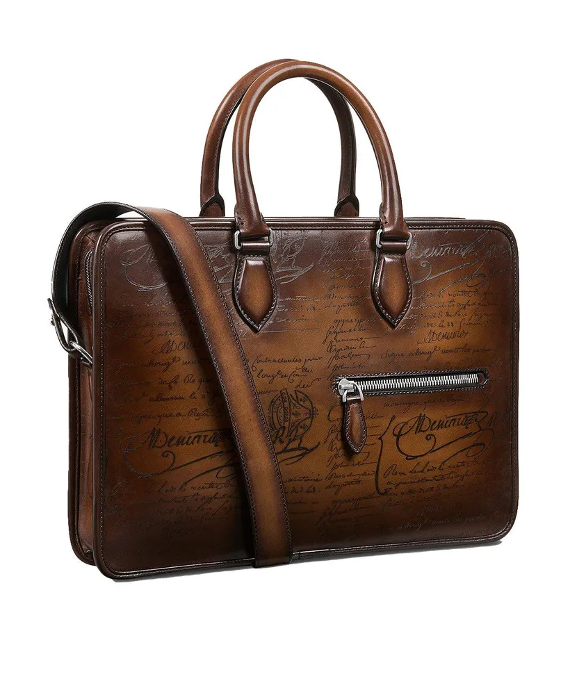 Un Jour Mini Scritto Leather Briefcase